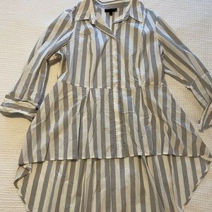 Lane Bryant extreme peplum button down